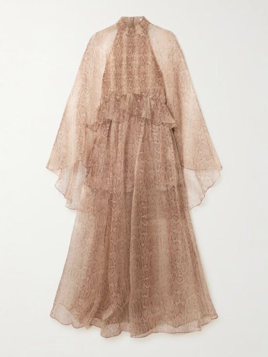 Zimmermann Dresses & Skirts - ZIMMERMANN Memento ruffled leopard-print silk-organza maxi dress Size 3 NWT